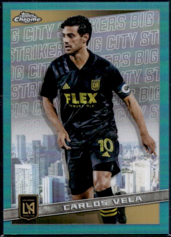 2022 Topps Chrome MLS #BCS-3 Big City Strikers - Aqua /99