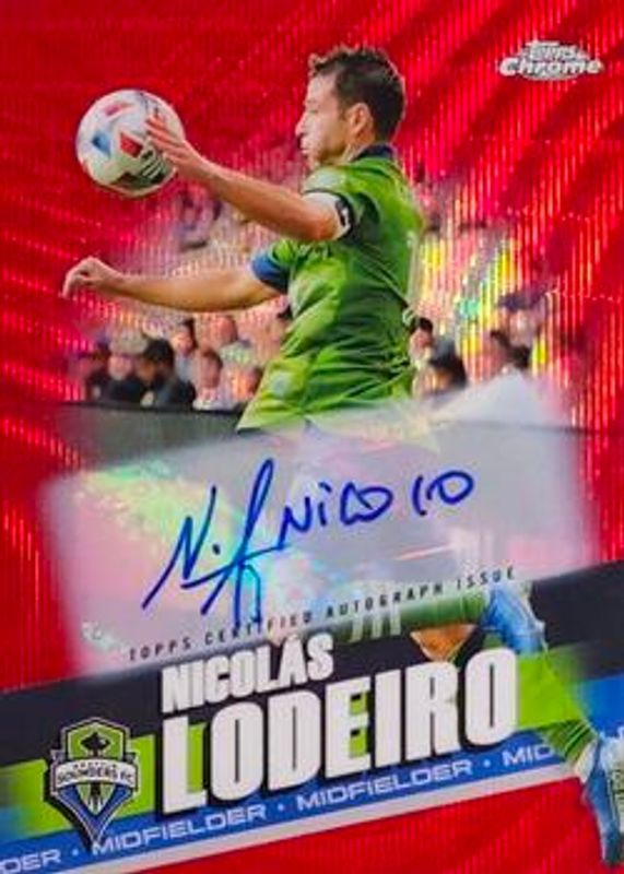 2022 Topps Chrome MLS #10 Set Autographs - Red Wave /5