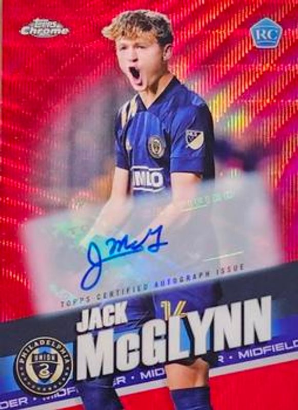 2022 Topps Chrome MLS #35 Set Autographs - Red Wave /5