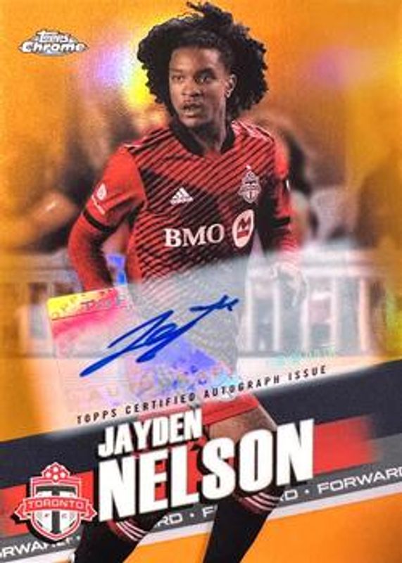2022 Topps Chrome MLS #20 Set Autographs - Orange /25