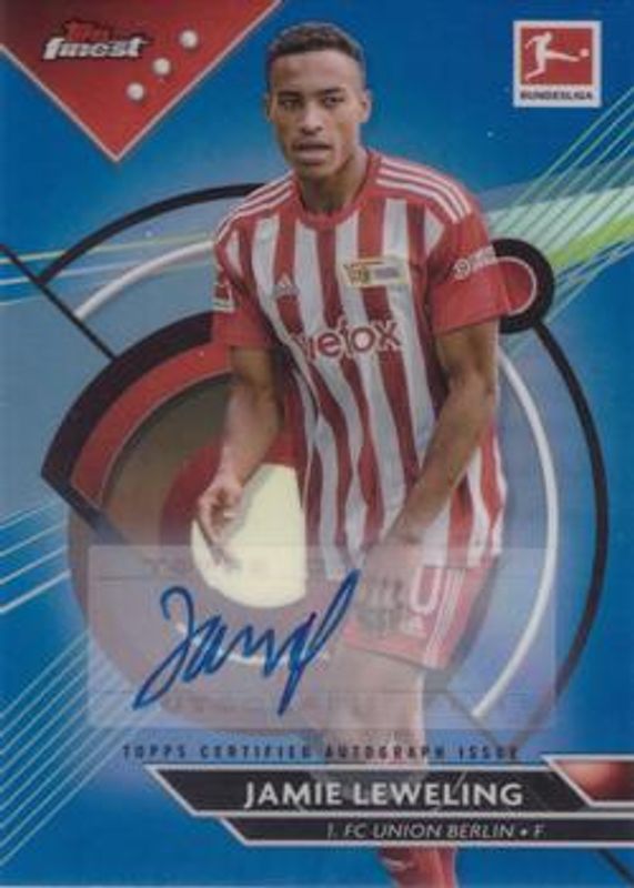 2022 Topps Finest Bundesliga #21 Autographs - Blue Refractor /65