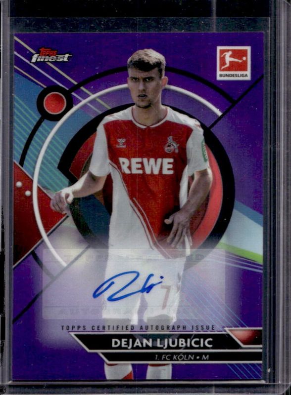 2022 Topps Finest Bundesliga #76 Autographs - Purple Refractor /99