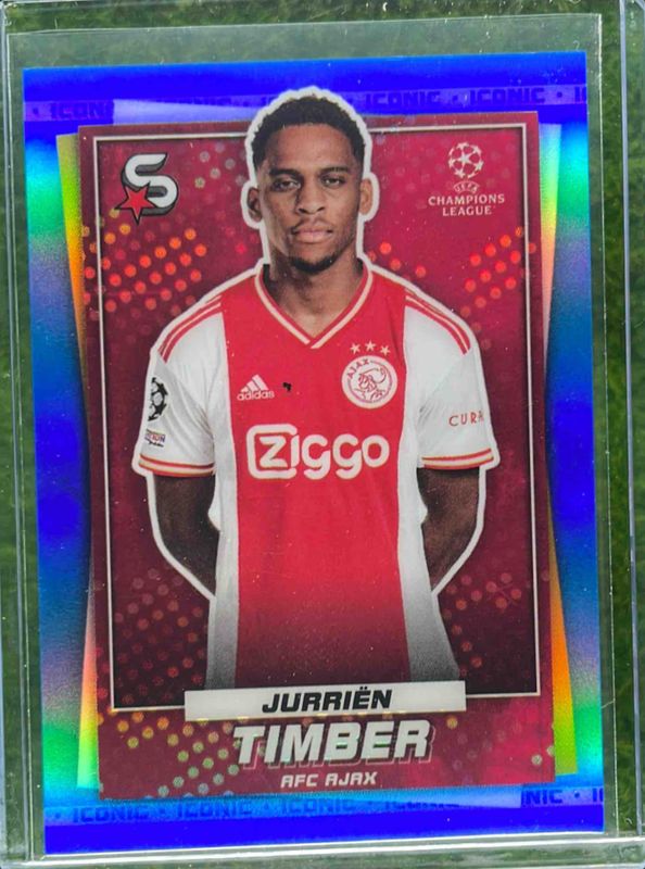 2022 Topps UEFA Superstars #152 Iconic Blue Chrome Refractor /10