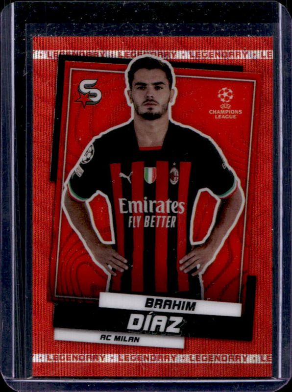 2022 Topps UEFA Superstars #72 Legendary Red Wave Chrome Refractor /5