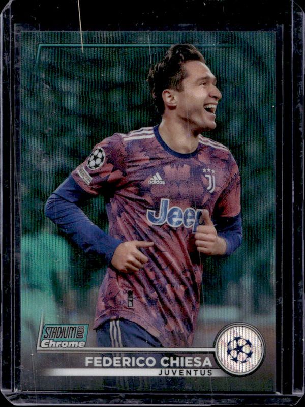 2022 Topps Stadium Club Chrome UEFA Club Competitions #22 Aqua Green Electric Charge Refractor /225