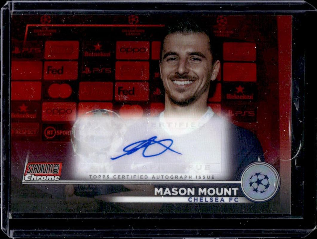 2022 Topps Stadium Club Chrome UEFA Club Competitions #CA-MM Chrome Autographs - Red Wave Refractor /5