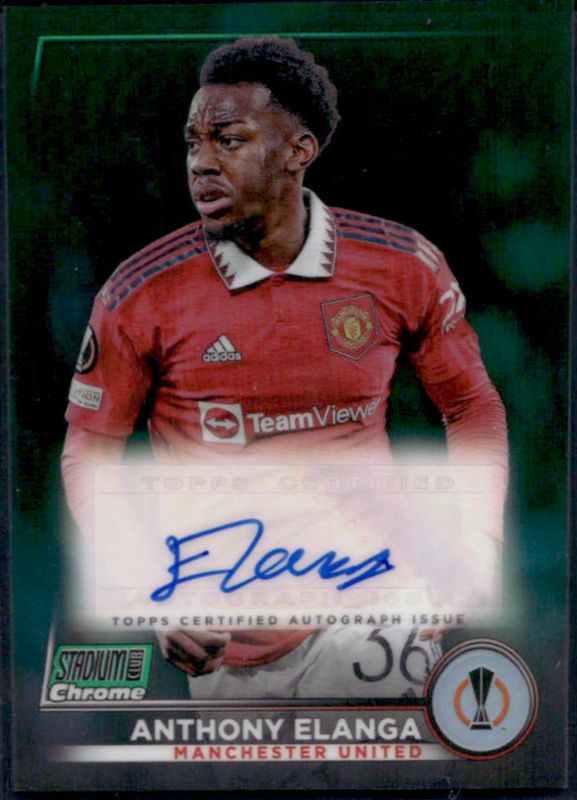 2022 Topps Stadium Club Chrome UEFA Club Competitions #CA-AE Chrome Autographs - Green Refractor /99