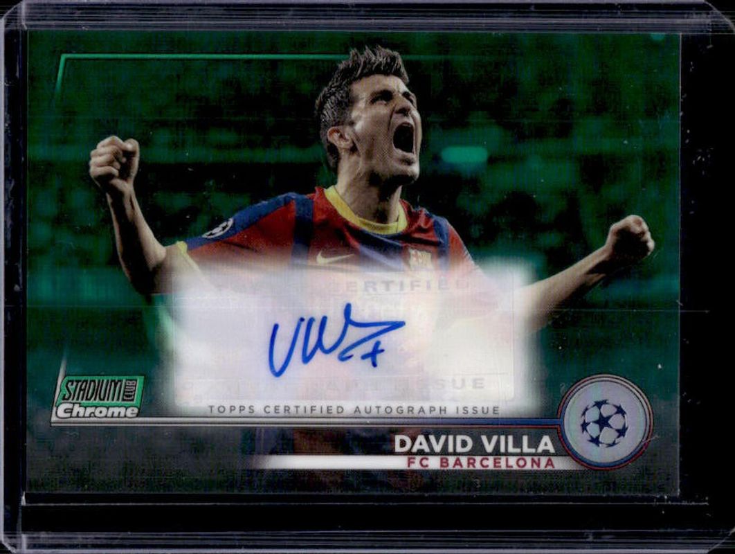 2022 Topps Stadium Club Chrome UEFA Club Competitions #CA-DV Chrome Autographs - Green Refractor /99