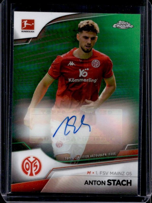 2022 Topps Chrome Bundesliga #BCA-ASC Autographs - Green Refractor /99