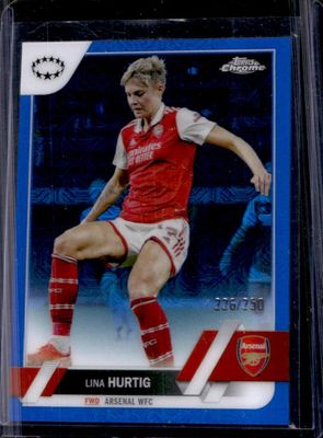 2022 Topps Chrome UEFA Women's Champions League #62 Blue Mojo Refractor /250