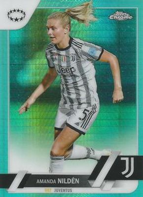 2022 Topps Chrome UEFA Women's Champions League #67 Aqua Prism Refractor