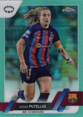 2022 Topps Chrome UEFA Women's Champions League #1 Aqua Prism Refractor