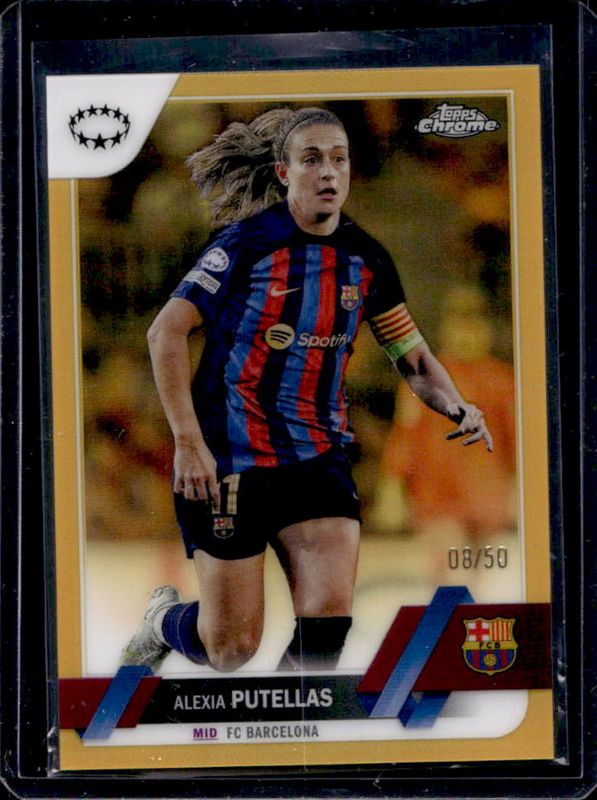 2022 Topps Chrome UEFA Women's Champions League #1 Gold Refractor /50