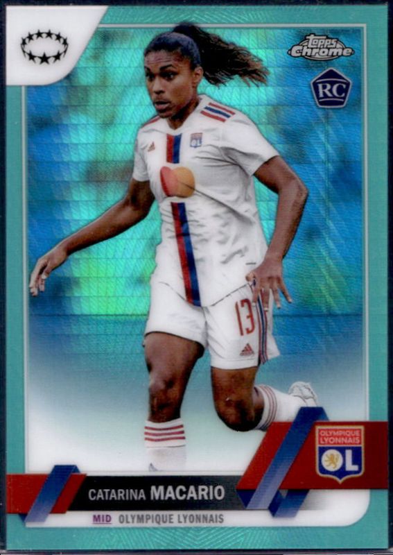 2022 Topps Chrome UEFA Women's Champions League #85 Aqua Prism Refractor