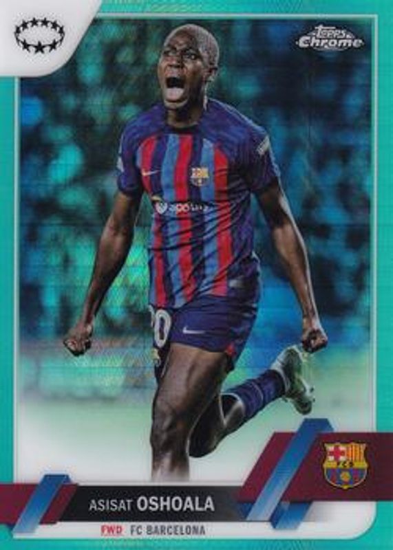 2022 Topps Chrome UEFA Women's Champions League #84 Aqua Prism Refractor