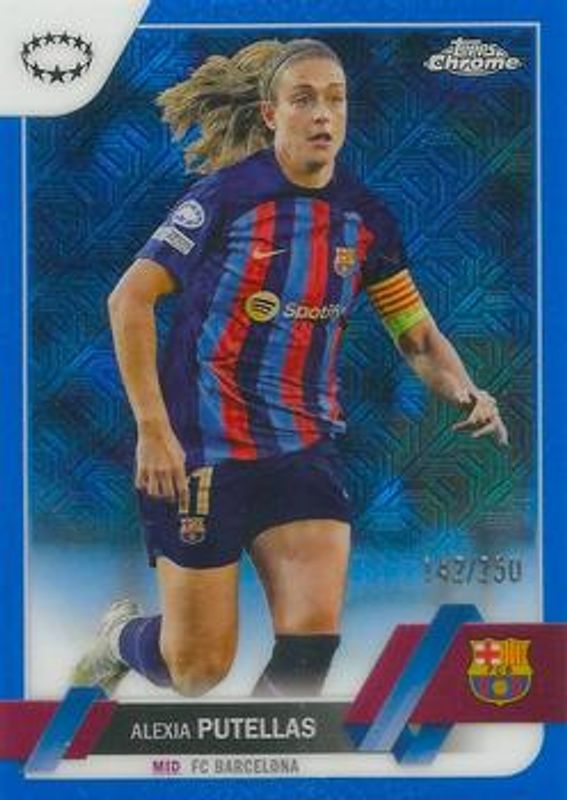 2022 Topps Chrome UEFA Women's Champions League #1 Blue Mojo Refractor /250