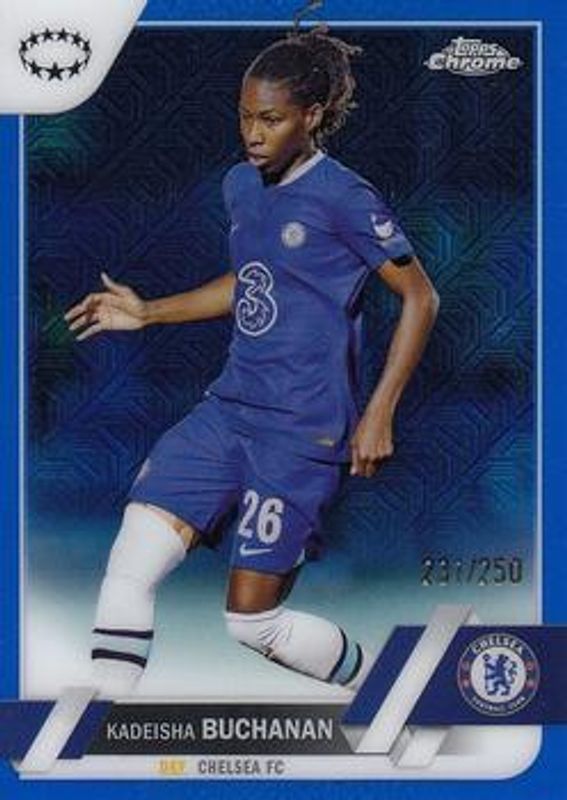 2022 Topps Chrome UEFA Women's Champions League #49 Blue Mojo Refractor /250