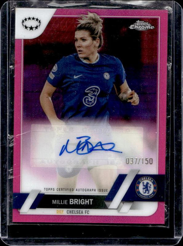 2022 Topps Chrome UEFA Women's Champions League #A-MB Chrome Autographs - Pink Prism Refractor /150