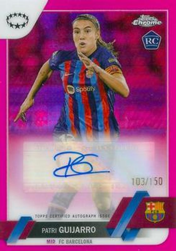 2022 Topps Chrome UEFA Women's Champions League #A-PG Chrome Autographs - Pink Prism Refractor /150