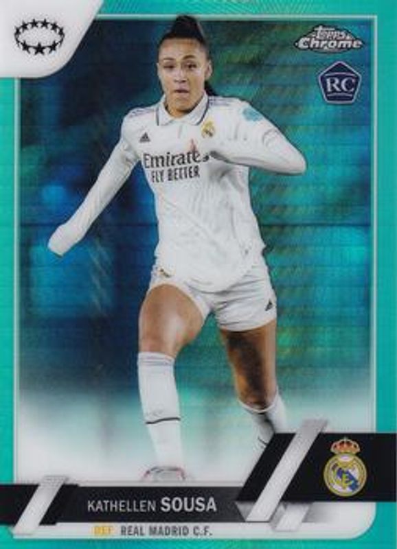 2022 Topps Chrome UEFA Women's Champions League #53 Aqua Prism Refractor