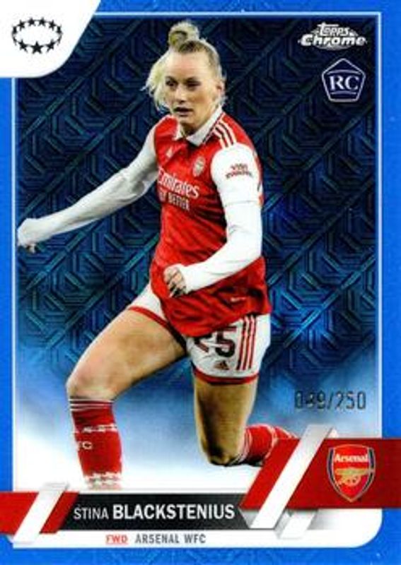 2022 Topps Chrome UEFA Women's Champions League #25 Blue Mojo Refractor /250