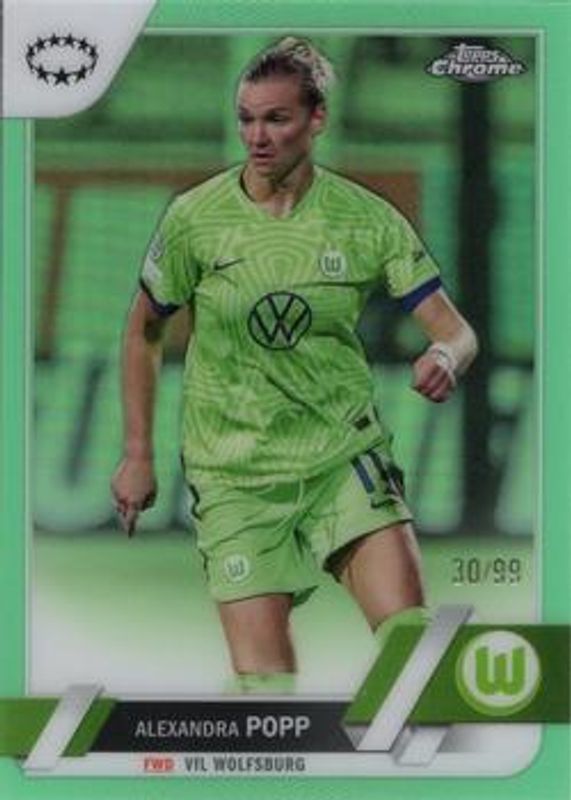 2022 Topps Chrome UEFA Women's Champions League #65 Neon Green Prism Refractor /99