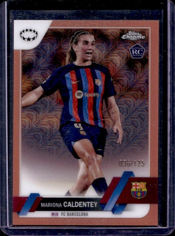 2022 Topps Chrome UEFA Women's Champions League #52 Rose Gold Mojo Refractor /125