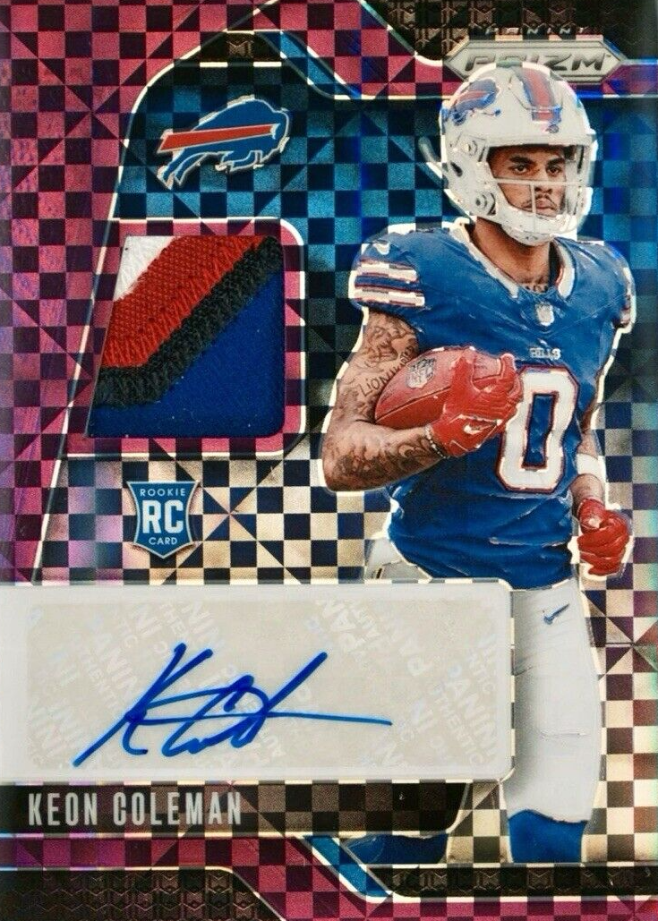 Keon Coleman 2024 Prizm #RPA-KCN Rookie Patch Auto - Purple