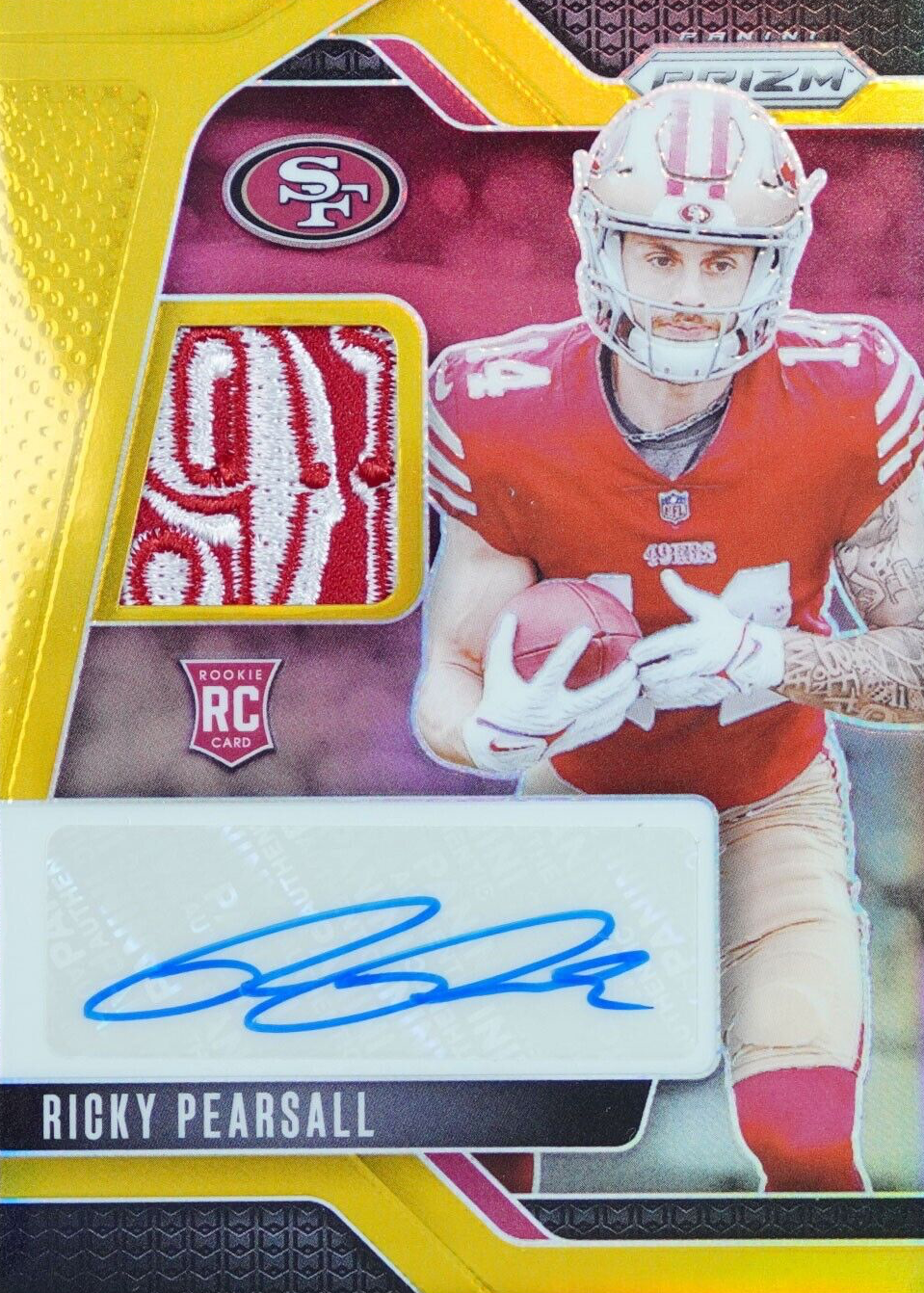 Ricky Pearsall 2024 Prizm #RPA-RPL Rookie Patch Auto - Gold /10 Price ...