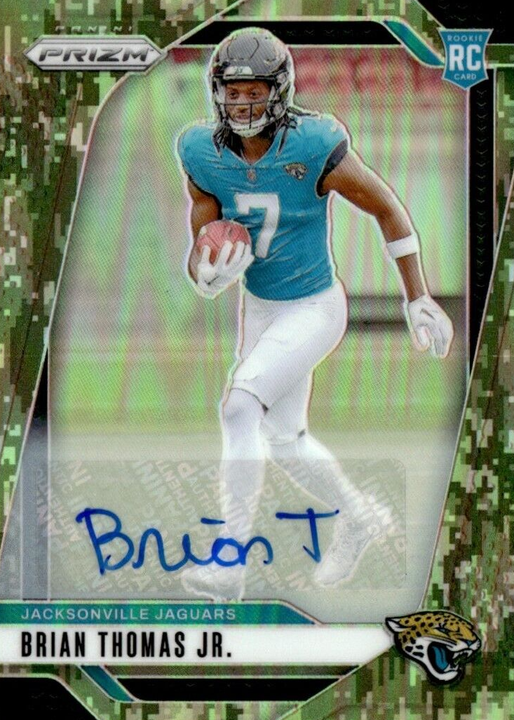 Brian Thomas Jr. 2024 Prizm #314 Rookie Autographs - Camo /25