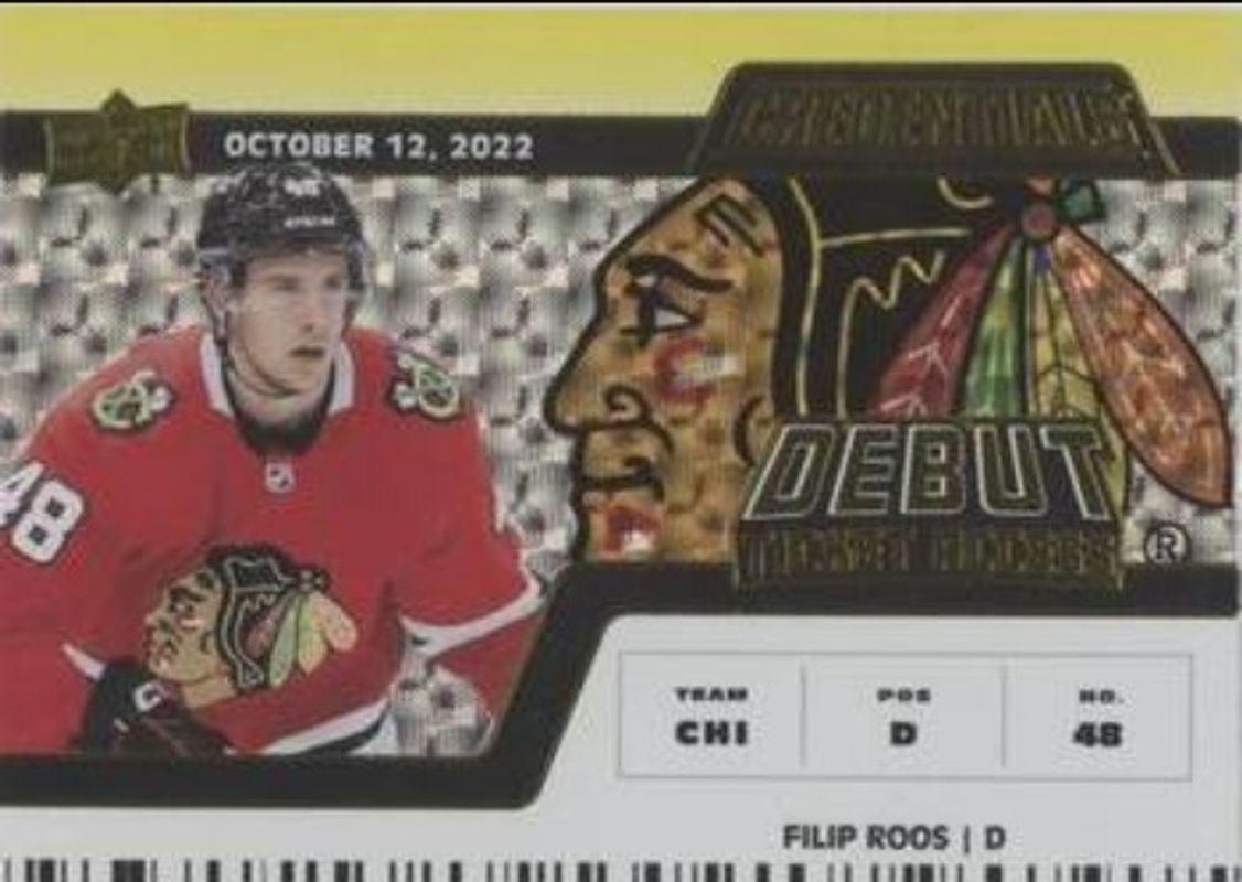 2022 Upper Deck Credentials #109 Horizontal Debut Ticket Access - Yellow