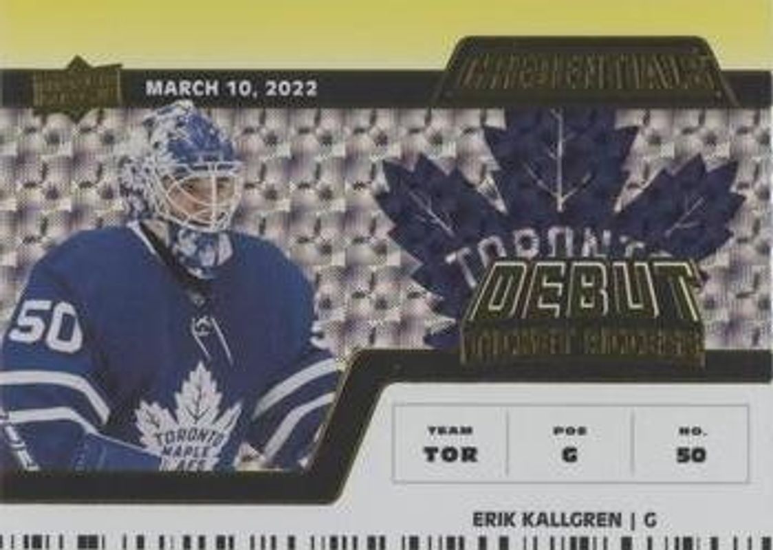 2022 Upper Deck Credentials #112 Horizontal Debut Ticket Access - Yellow