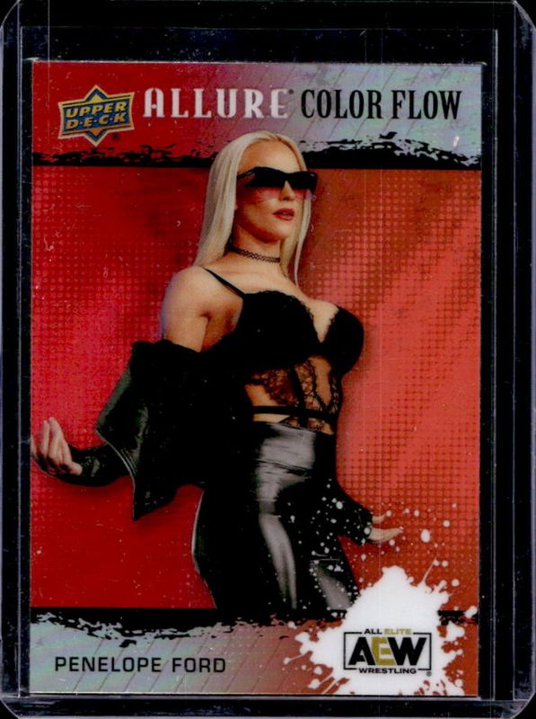2022 Upper Deck Allure AEW All Elite Wrestling #R-42 Color Flow Red Orange