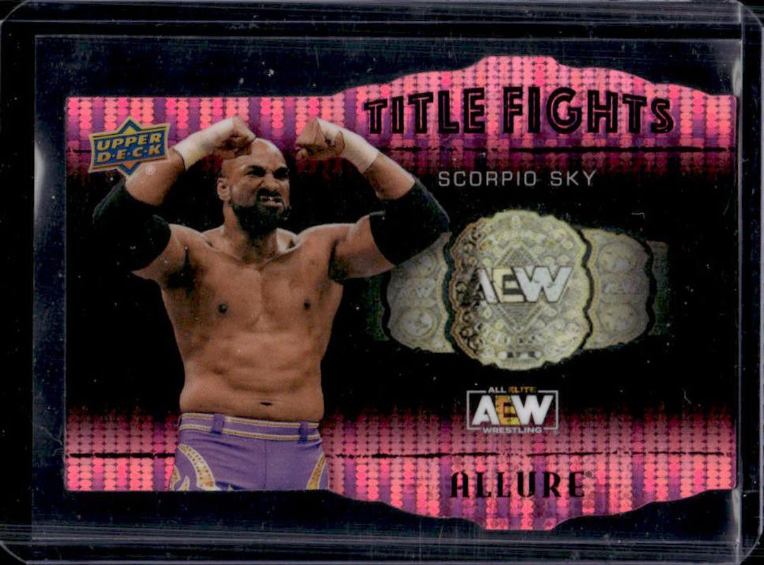 2022 Upper Deck Allure AEW All Elite Wrestling #TF-18 Title Fights Pink /100