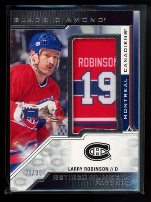 2022 Upper Deck Black Diamond #HRN-LR Habs Retired Number Patches Manufactured - Relics /99