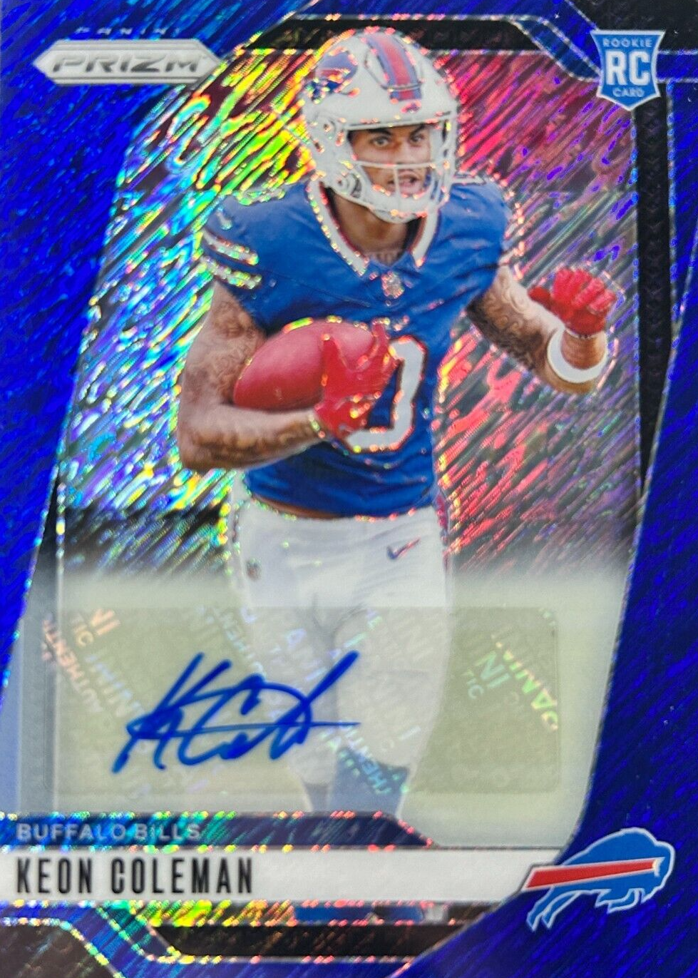Keon Coleman 2024 Prizm #362 Rookie Autographs - Blue
