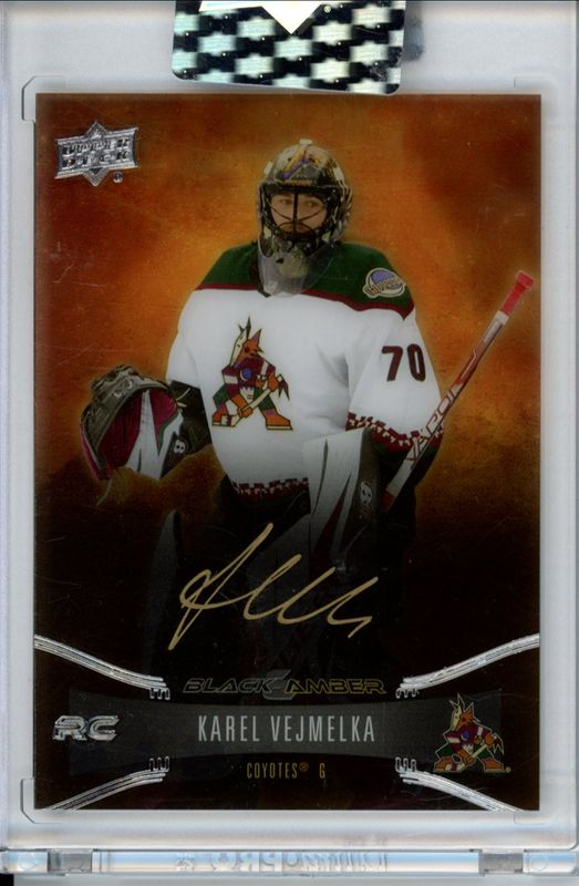 Karel Vejmelka 2022 Upper Deck Clear Cut #BA-KV 2021 Black & Amber