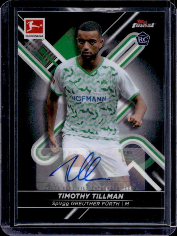 2021 Topps Finest Bundesliga #74 Autographs - Black Refractor /250