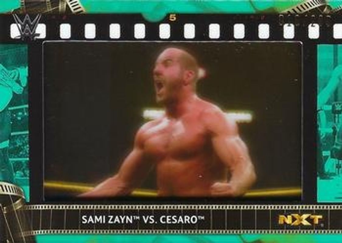 2021 Topps WWE #FS-SC Match Film Strips Manufactured Relics - Aqua /299