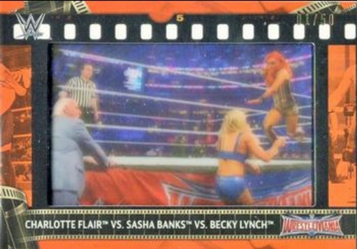 2021 Topps WWE #FS-FBL Match Film Strips Manufactured Relics - Orange /50