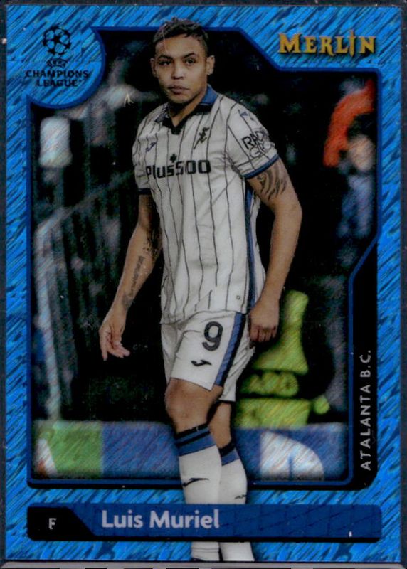2021 Topps Merlin Chrome UEFA Champions League #24 Blue Shimmer Refractor /75
