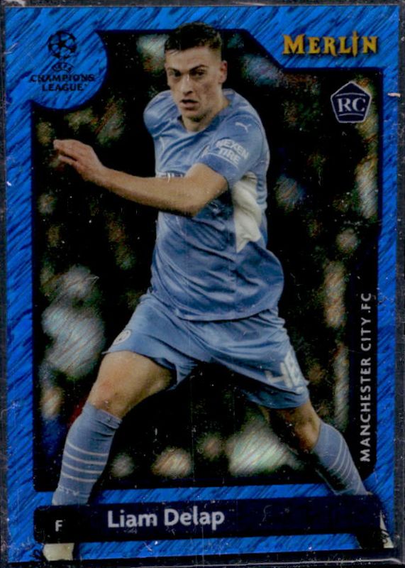 2021 Topps Merlin Chrome UEFA Champions League #105 Blue Shimmer Refractor /75