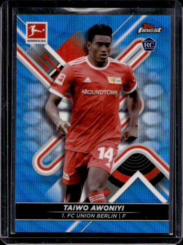 2021 Topps Finest Bundesliga #19 Blue Wave Refractor /150