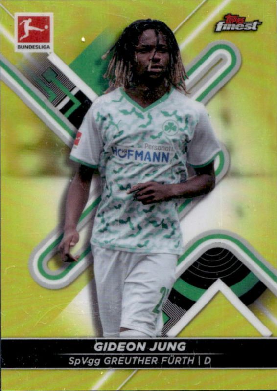 2021 Topps Finest Bundesliga #67 Yellow Refractor /350