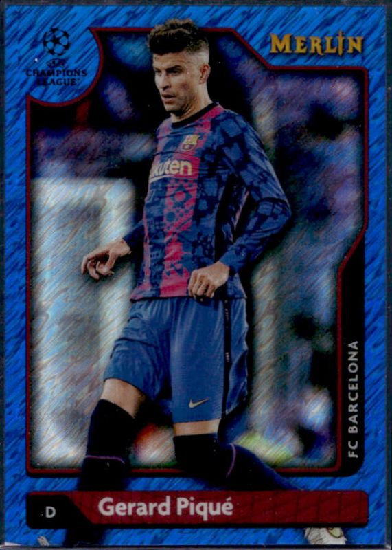 2021 Topps Merlin Chrome UEFA Champions League #110 Blue Shimmer Refractor /75