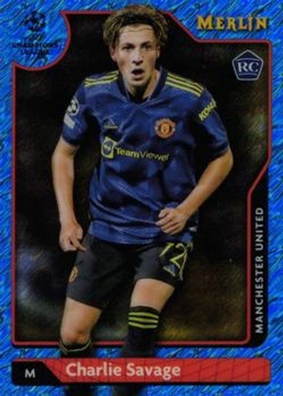 2021 Topps Merlin Chrome UEFA Champions League #137 Blue Shimmer Refractor /75
