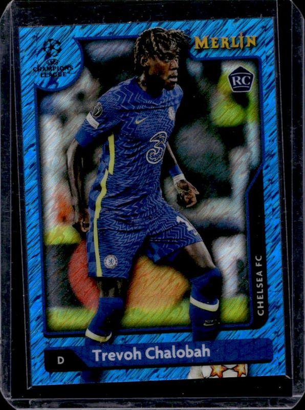 2021 Topps Merlin Chrome UEFA Champions League #48 Blue Shimmer Refractor /75