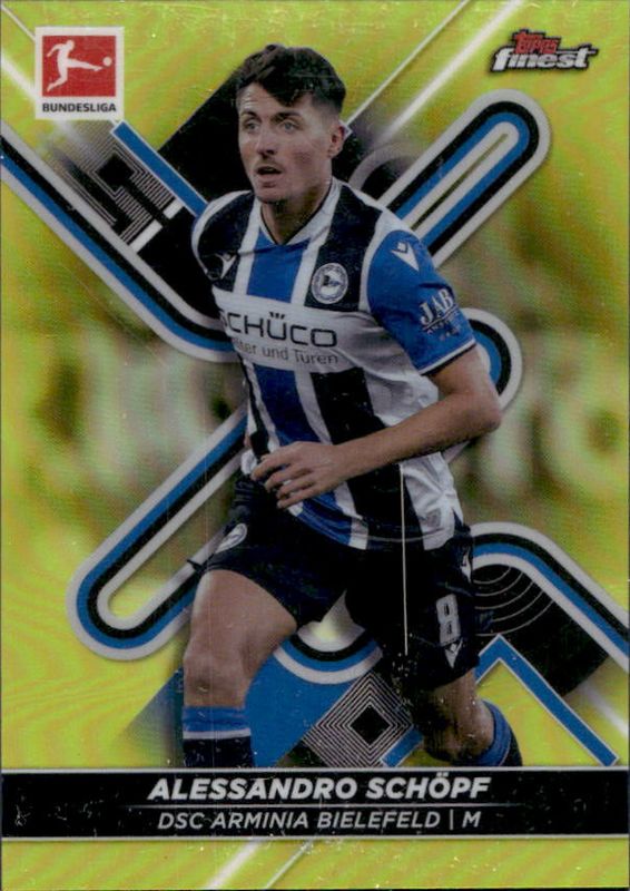 2021 Topps Finest Bundesliga #30 Yellow Refractor /350