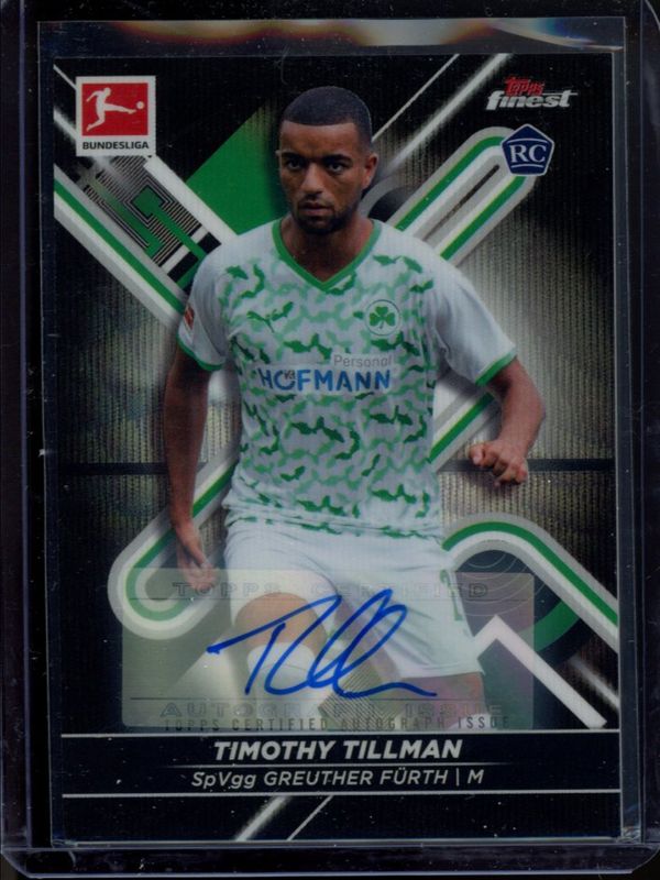2021 Topps Finest Bundesliga #74 Autographs - Black Wave Refractor /150