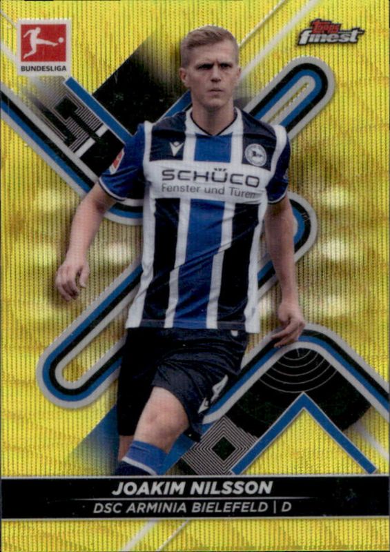 2021 Topps Finest Bundesliga #27 Yellow Wave Refractor /350